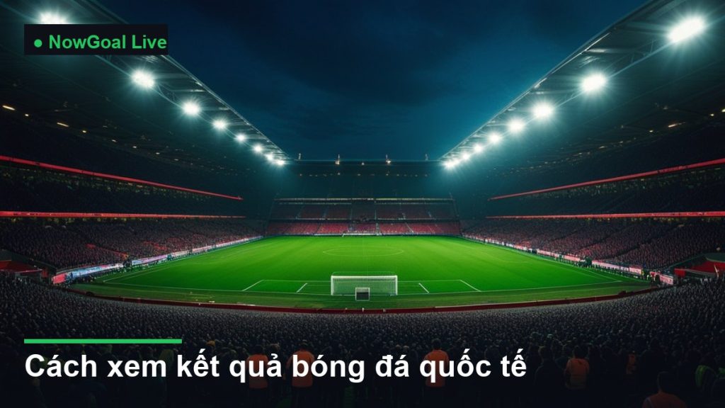 sân vận động bóng đá về đêm dưới ánh đèn pha - cách xem kết quả bóng đá quốc tế