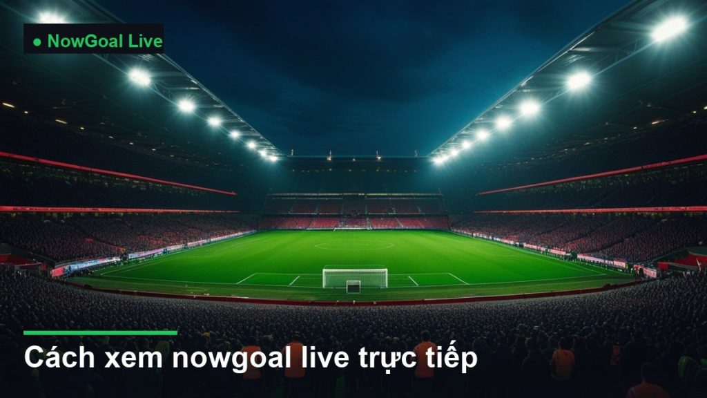 sân vận động bóng đá về đêm dưới ánh đèn pha - cách xem nowgoal live trực tiếp