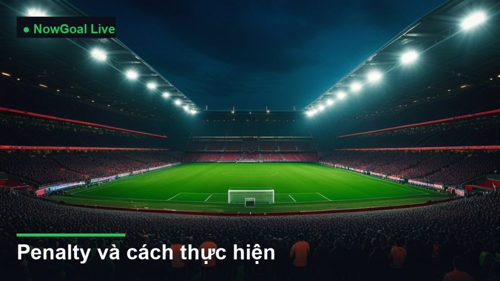 sân vận động bóng đá về đêm dưới ánh đèn pha - penalty và cách thực hiện